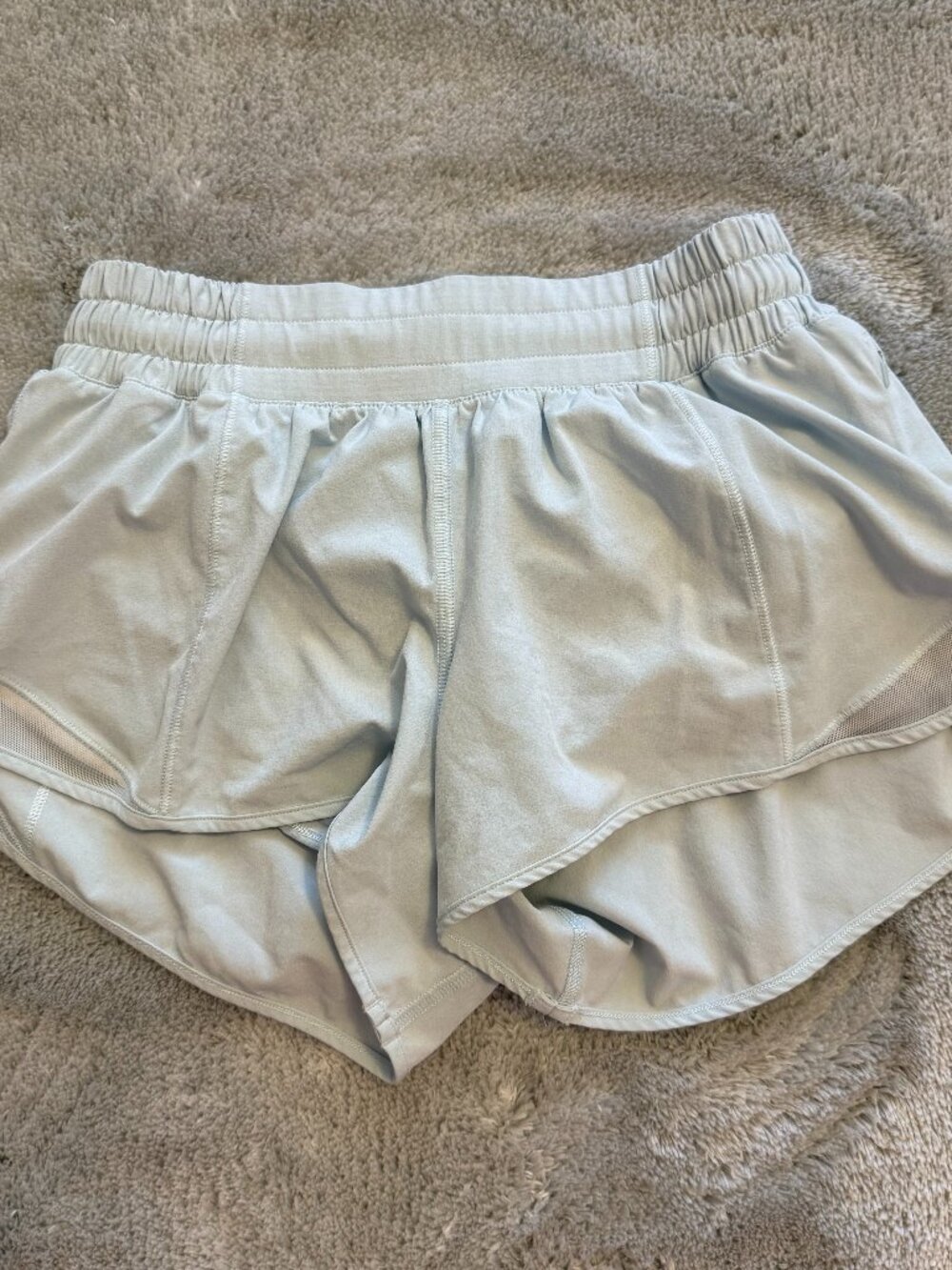 lululemon light blue hotty hot shorts